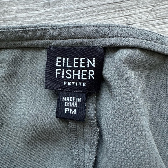 Eileen Fisher Washable Silk Georgette
Crepe Wide Leg Pants  Sz M petite Elastic - Picture 8 of 8